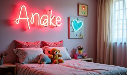Prénom en néon dans la chambre d’enfant : astuces pour un décor réussi et sûr