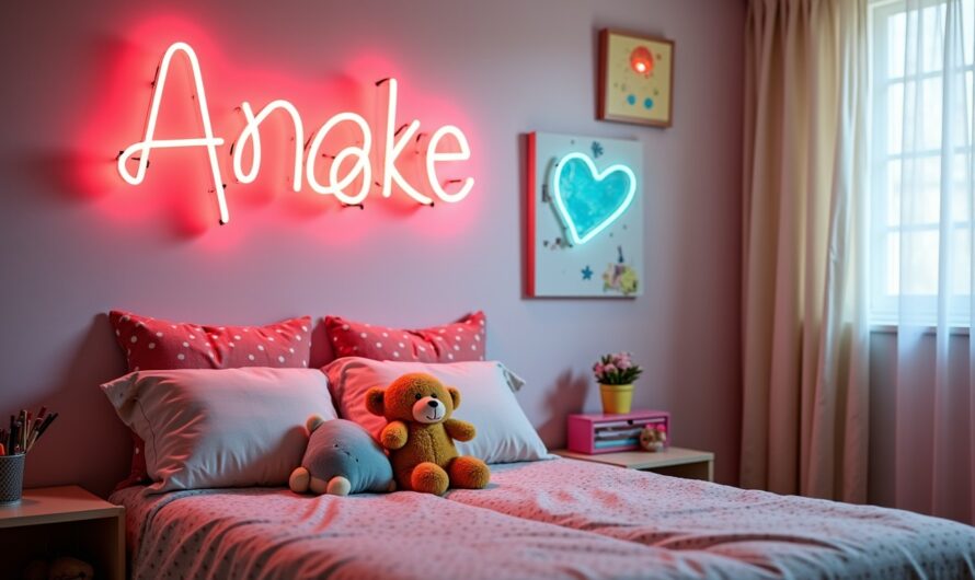 Prénom en néon dans la chambre d’enfant : astuces pour un décor réussi et sûr